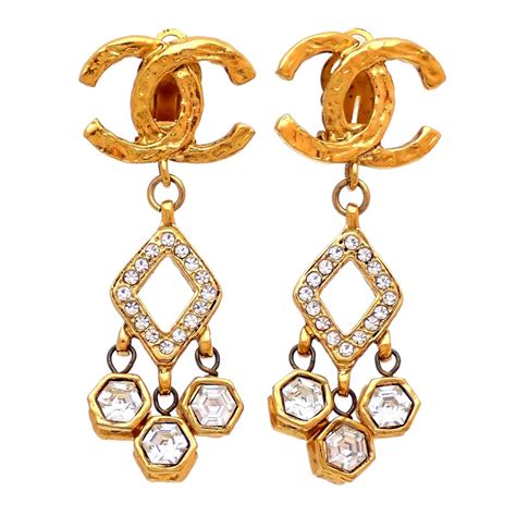 vintage chanel earrings uk|vintage chanel earrings for women.